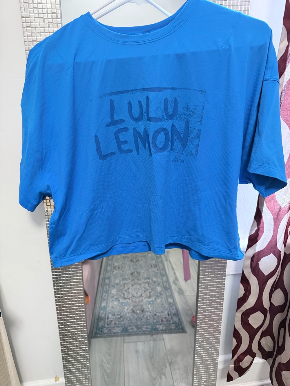 Lululemon ED Curtis Blue Graphic Boxy Tee